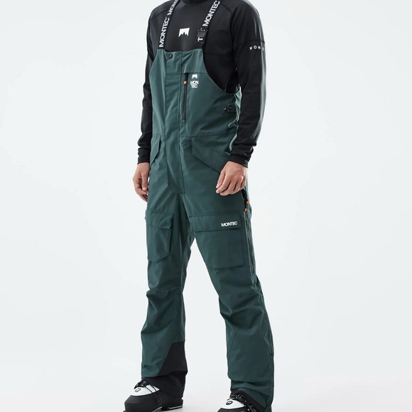 Montec NWOT Men’s Large Dark Atlantic Fawk Ski Pants Overall Bibs Outdoor Winter - Picture 1 of 9